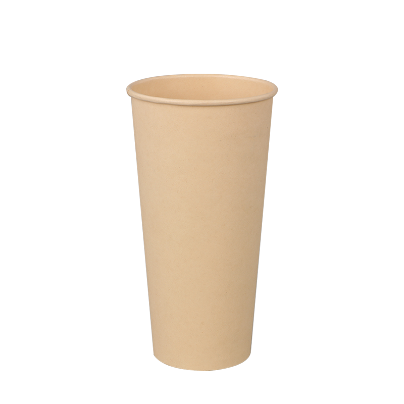 ถ้วยกระดาษร้อนผนังเดียวไม้ไผ่กระดาษ PE 12oz